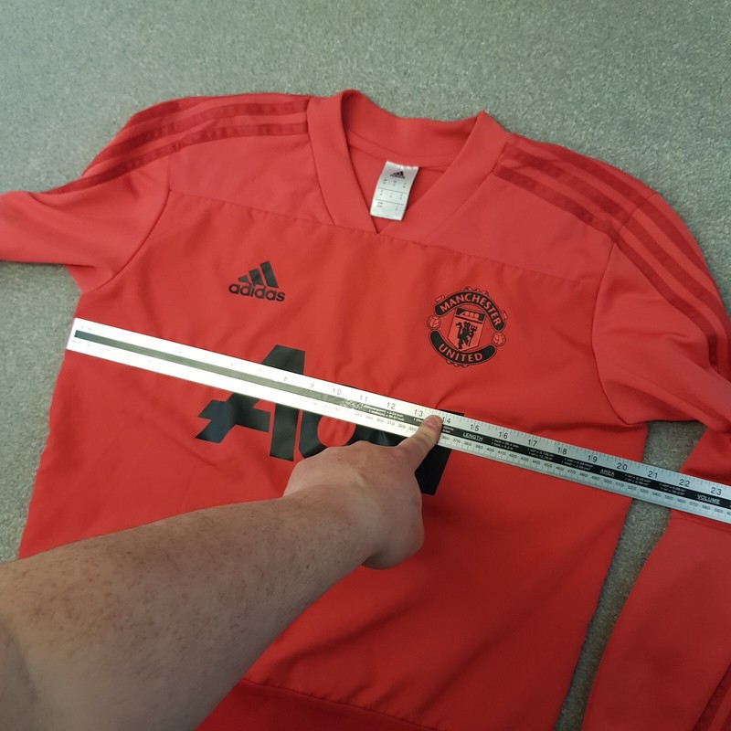 Adidas Manchester United Mens Top Medium Pink Red Football Training 2018/19 Utd gallery