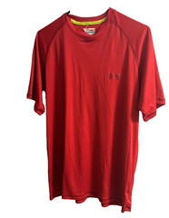 Under Armour H Green Heat Gear Loose T-shirt Mens M chest logo, 100% poly