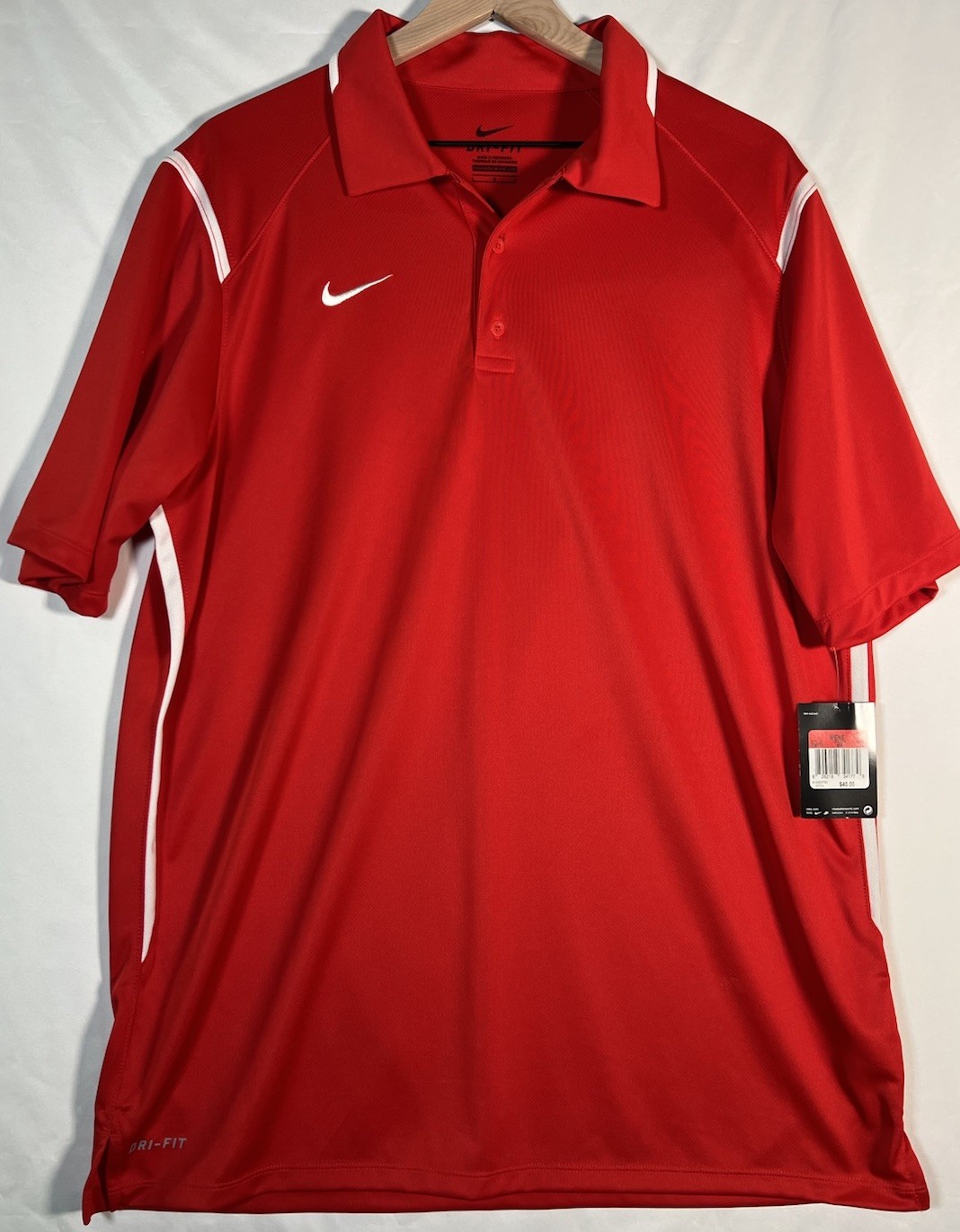 NWT Nike Team Gameday Polo Men’s Large 706710-658 University Red Athletic/Golf gallery