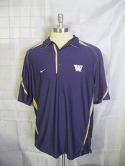 Nike University of Washington Huskies NCAA Play Action Polo Shirt M New Tags