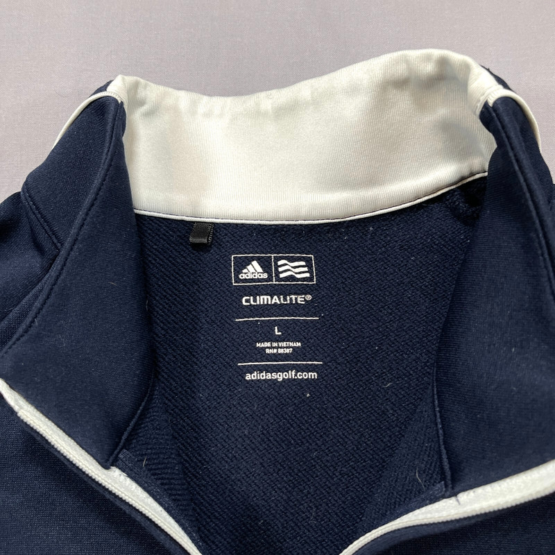 Adidas 1/4 Zip Pullover Sweater Mens L Navy Climalite Golf Classic Embroidery gallery