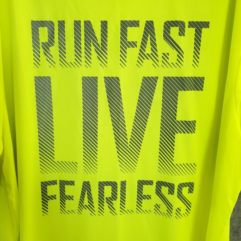 Nike Shirt Adult Size XL Green Yellow Reflective Running Graphic Front Print gallery