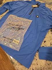 Sunday Swagger Men’s Large 1/4 Zip Royal Blue Performance Golf Pullover New