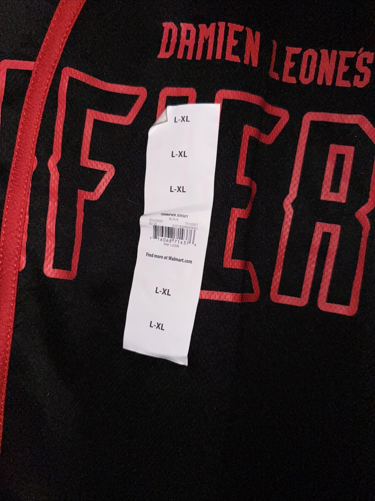 Terrifier Jersey Art The Clown Baseball Jersey Size L - XL New w Tags gallery