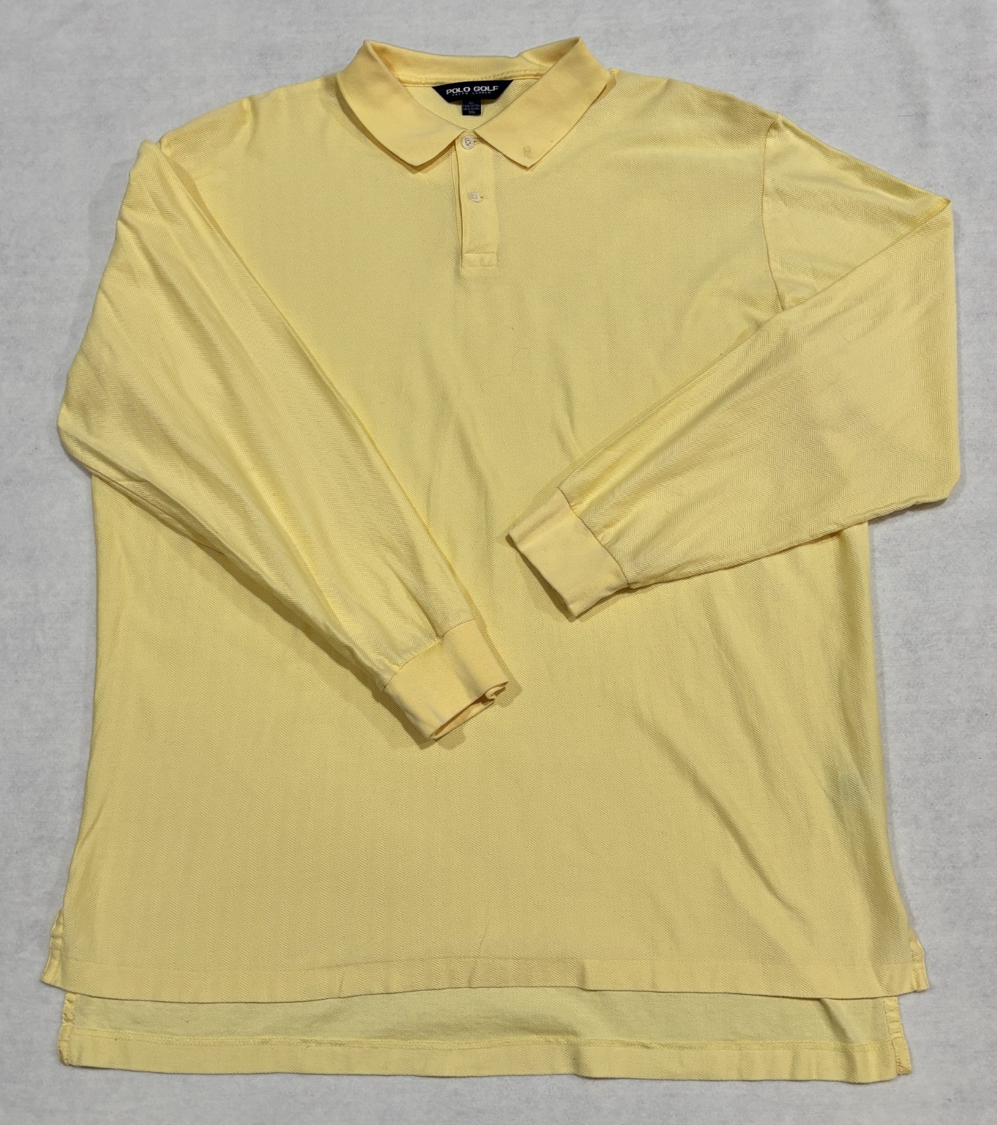 Polo Golf Ralph Lauren Long Sleeve Polo Shirt Pima Cotton Mens XXLarge Yellow gallery