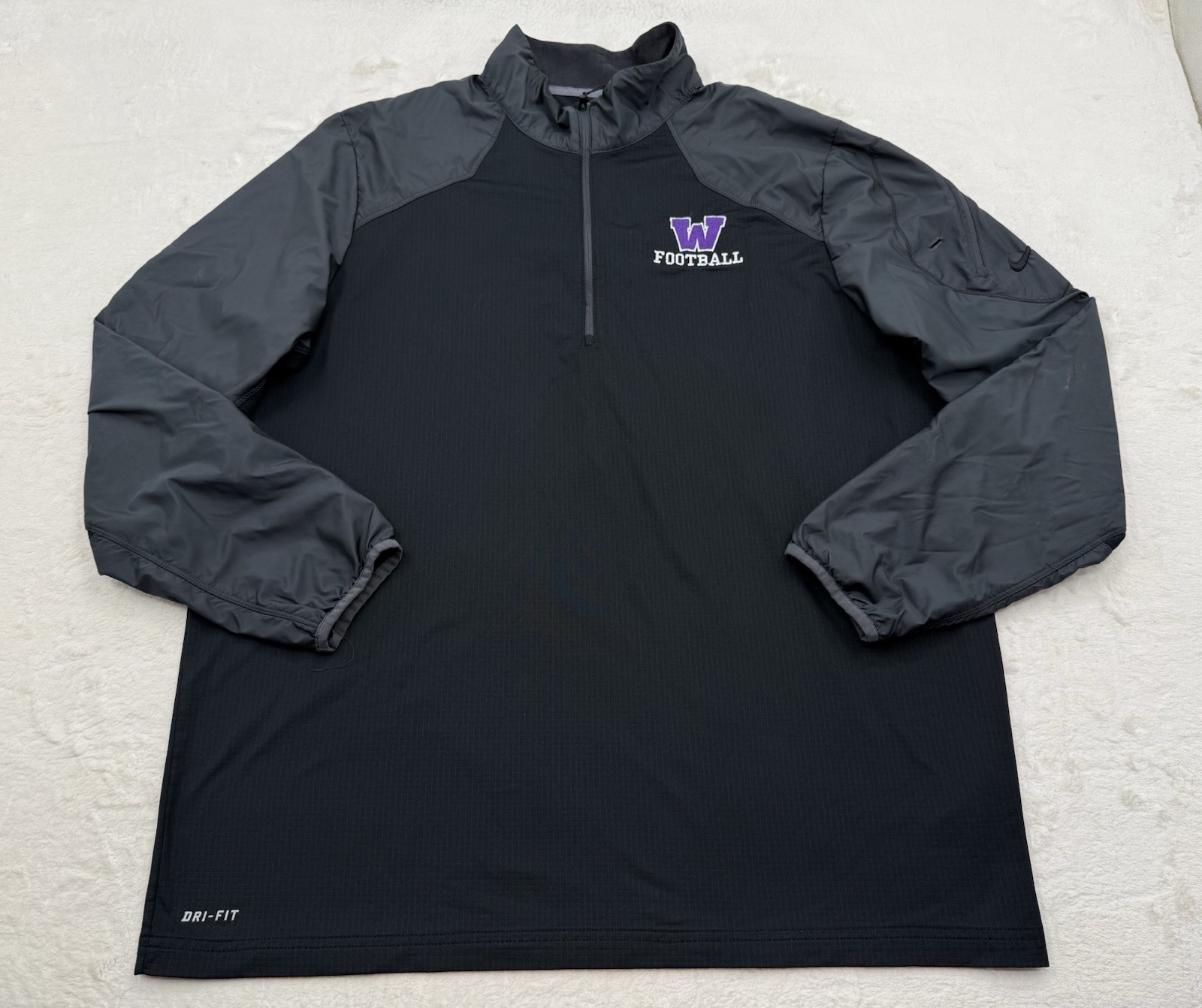 Nike Dri-Fit Men’s Hybrid 1/4 Zip Pullover Washington Huskies Football Size XL gallery