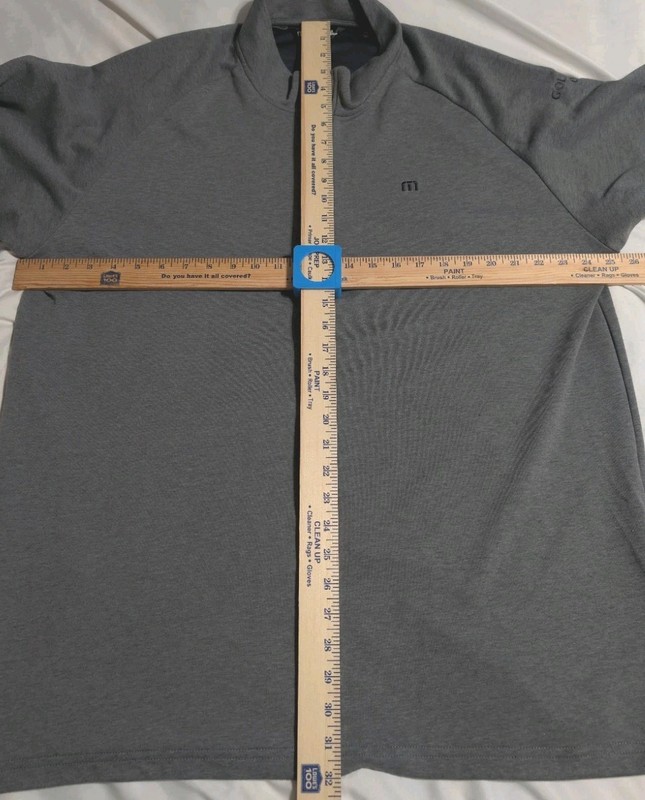 Travis Mathew Gray 1/4 Zip Pullover Mens XXL Golf Ball Ops Lightweight Stretch gallery