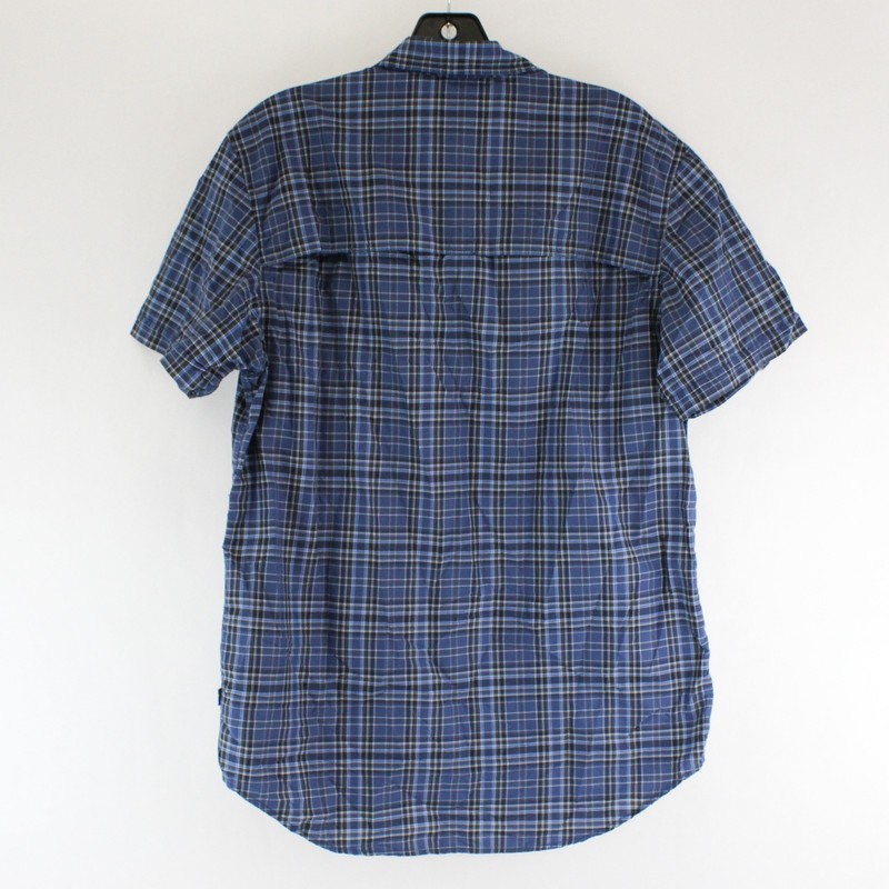 Fjällräven Blue & Gray Plaid Regular Fit Abisko Hiking Button-Up Men's Medium gallery