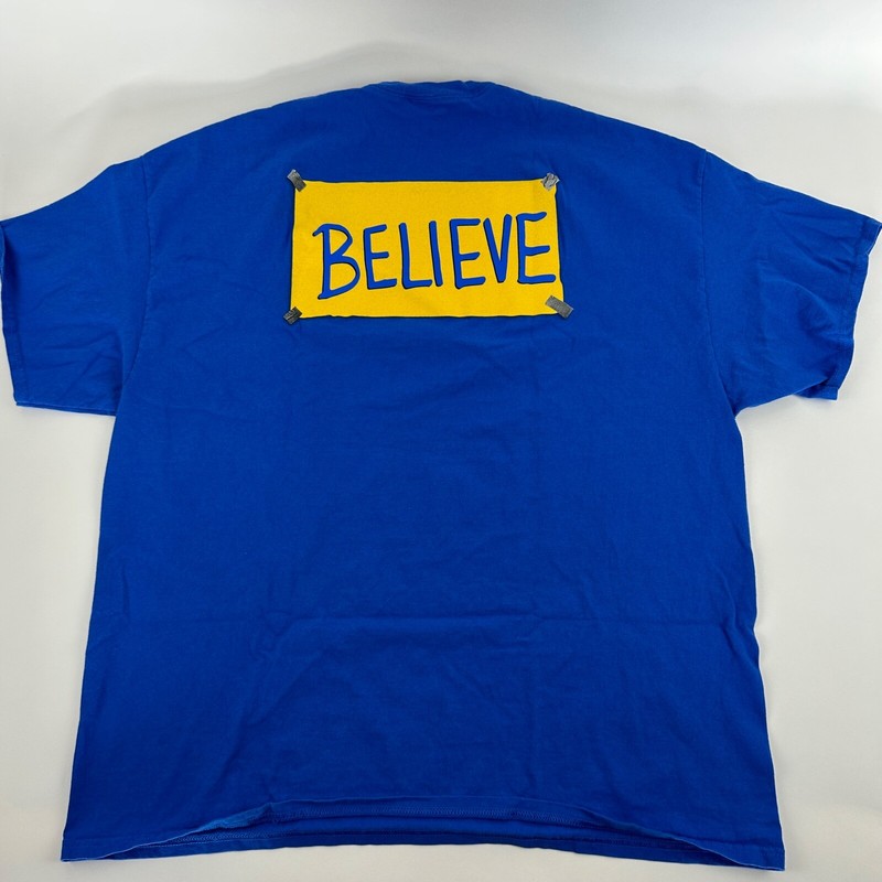 Gildan Ultra Cotton Tshirt Men Blue 2XL College Ready Believe gallery