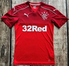 PUMA GLASGOW RANGERS SOCCER TRAINING JERSEY RED MENS XS EXCELLENT CONDITION