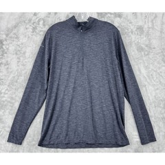 Anetik Pullover Mens Medium UPF 30+ Athletic Athleisure Mock Neck Half Zip Gray