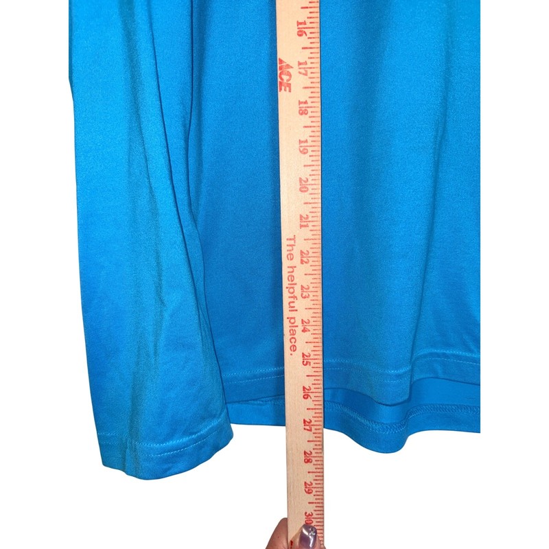Tunaskin Mens Blue Long Sleeve Performance Fishing Shirt Logo Graphic Large gallery