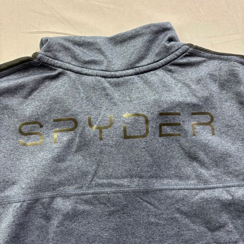 Spyder Active Mens ProWeb Quarter Zip Pullover Blue Heathered Large Athleisure gallery
