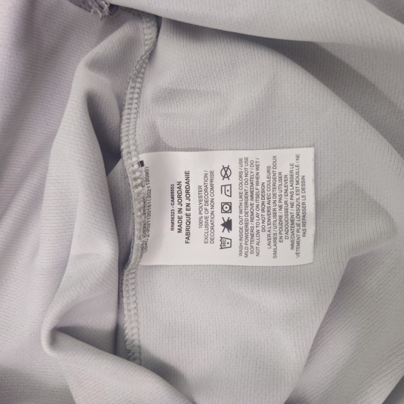 Nike Dri-FIT Men's Gray Solid Logo Crew Neck Short Sleeve T-Shirt Size S gallery