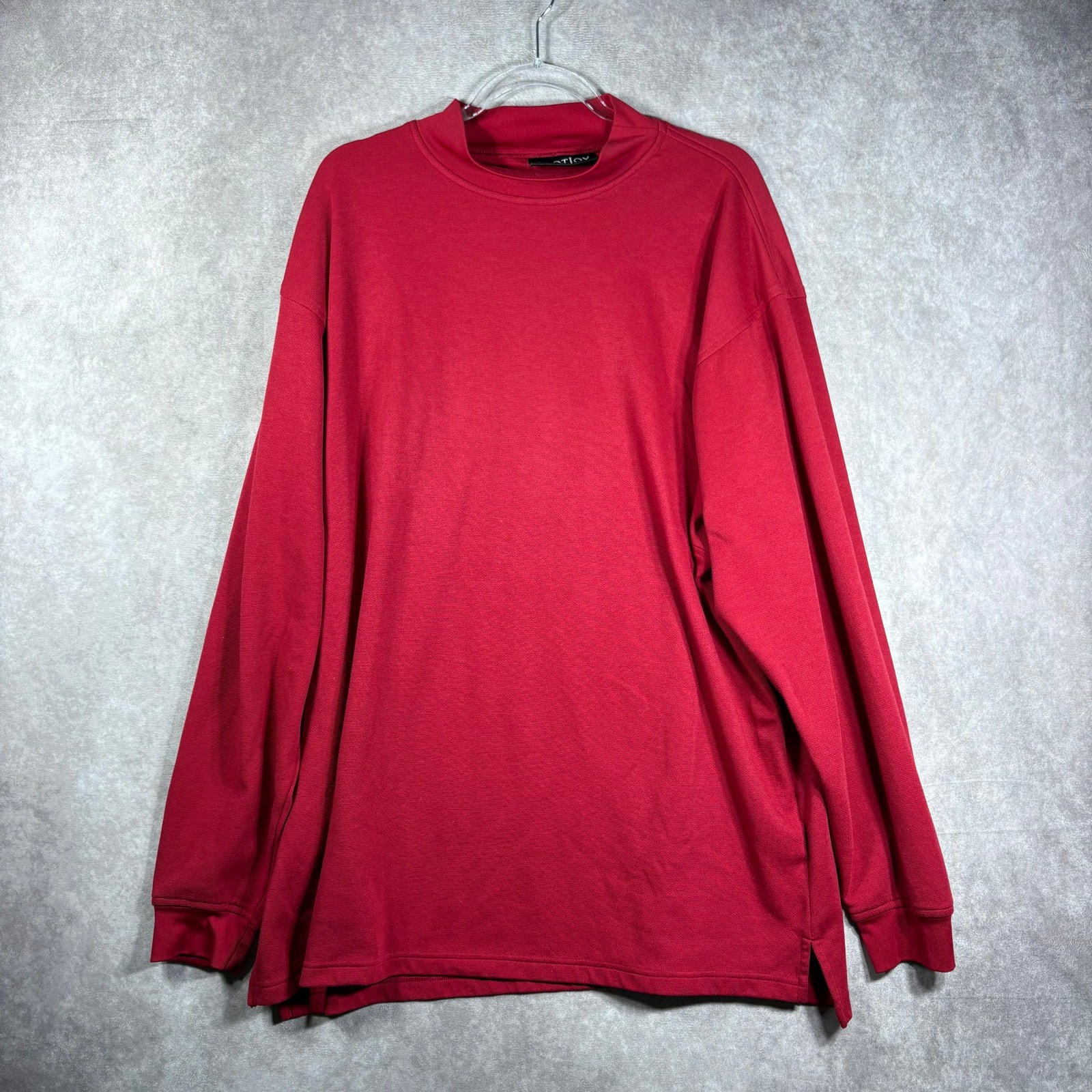 Vintage FootJoy Golf Shirt Mens 2XL Red Outdoor Long Sleeve Mock Neck Athleisure gallery