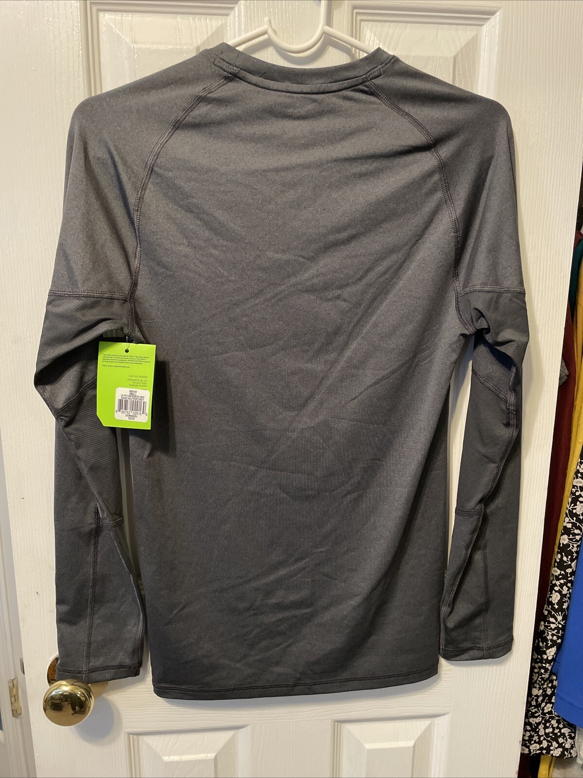 DSG Men’s Compression Shirt Dark Heather Gray Long Sleeve Size Small NWT gallery