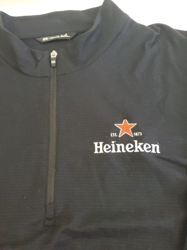 Travis Mathew Size 3XL Black "HEINEKEN" Branded 1/4 Zip Pullover gallery
