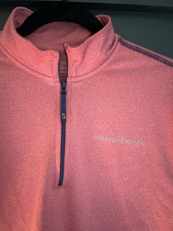 Vineyard Vines Performance boys 1/4 Zip Stretch Mock Neck Pullover Pink XL gallery