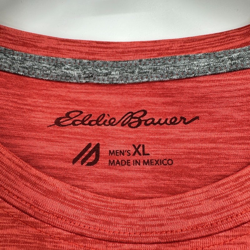 Eddie Bauer Activewear Shirt Mens XL Orange Heather FreeDry Running Training gallery