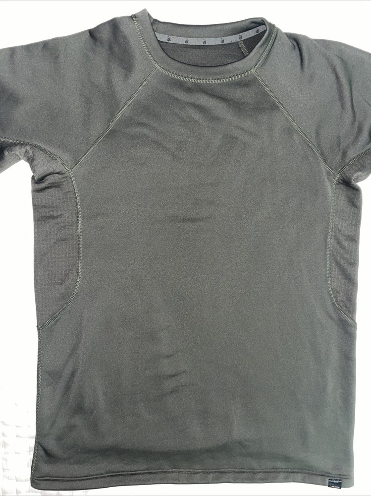 Bomber Gear Polartec Water Shirt Gray Medium Base Layer Waffle Dry Kayak Men’s
