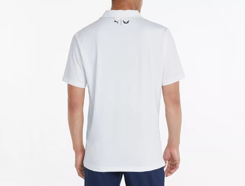 🔥PUMA VOLITION PAISLEY STRIPE POLO 533026 01 BRIGHT WHITE/SKI SIZE 3XL NWT $75 gallery