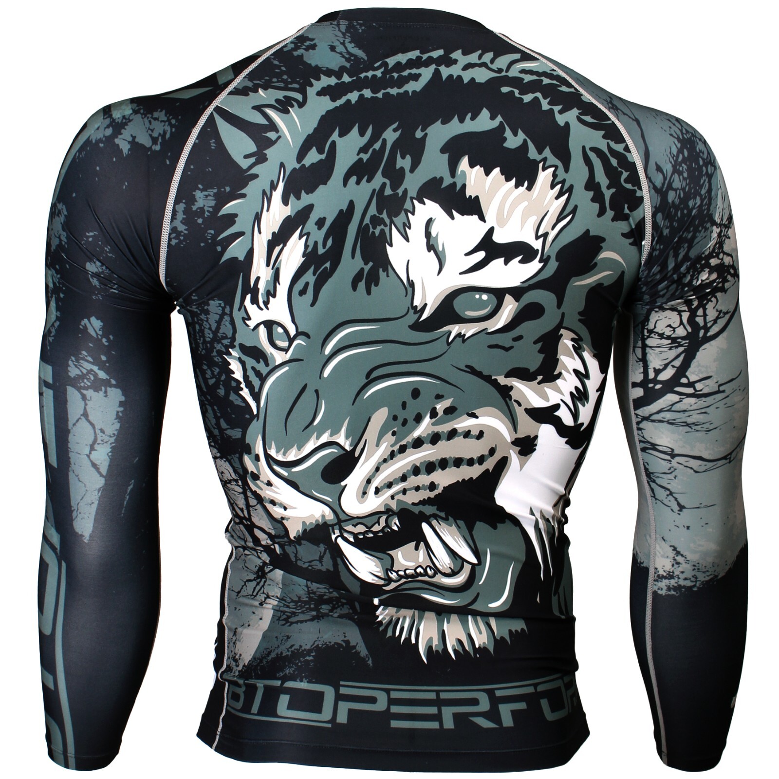 BTOPERFORM FX-166 NIGHT TIGER Compression Rash guard Under Base layer Gym MMA gallery