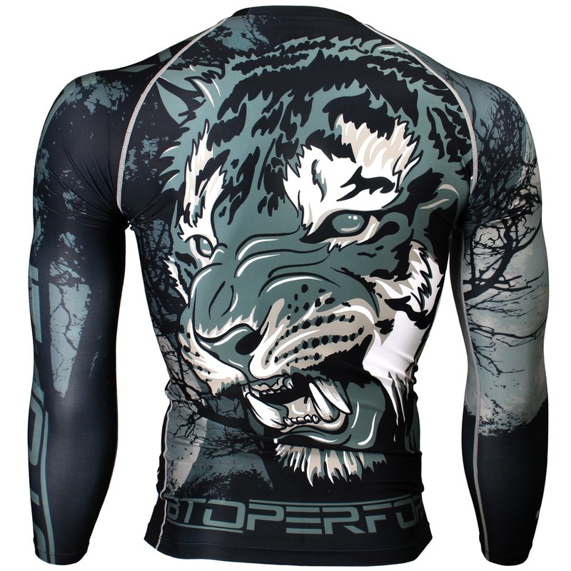 BTOPERFORM FX-166 NIGHT TIGER Compression Rash guard Under Base layer Gym MMA gallery