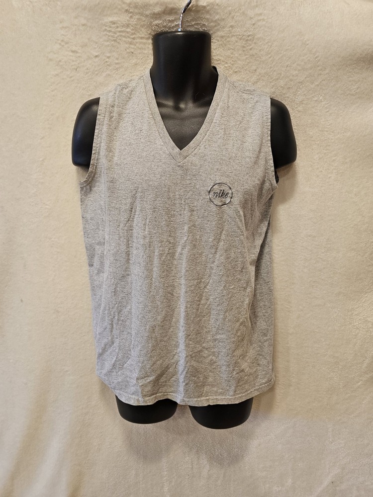 Vintage Nike Tank Top Mens M Swoosh Logo 90s Made In USA Gym Workout Basketball