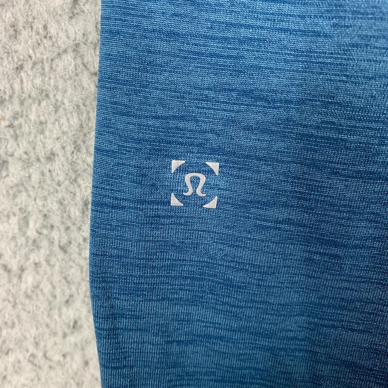 Lululemon Metal Vent Shirt Mens XL Poseidon/Hawk Blue Tech Seamless Crew Workout gallery