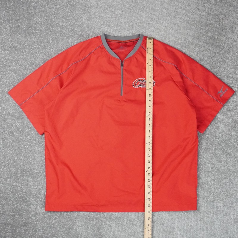 Mizuno Performance Chiefs Softball Large Red Athletic Short Sleeve 1/4 Zip Shirt gallery