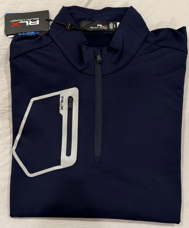 Polo Ralph Lauren RLX Golf 1/2-Zip Pullover Mens XL NWT MSRP $148 Navy Blue 3M gallery