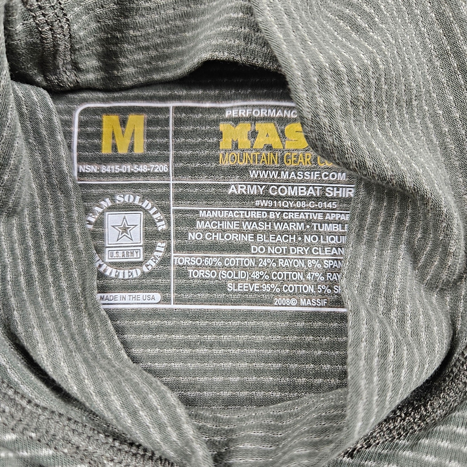 Massif Army Combat Shirt Mens Medium Digi Camo 8415-01-548-7206 gallery