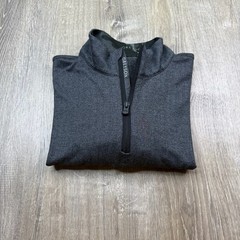 Greyson Pullover Tate 1/4 Zip Golf Sweater Grey Herringbone Stretch Men’s Large