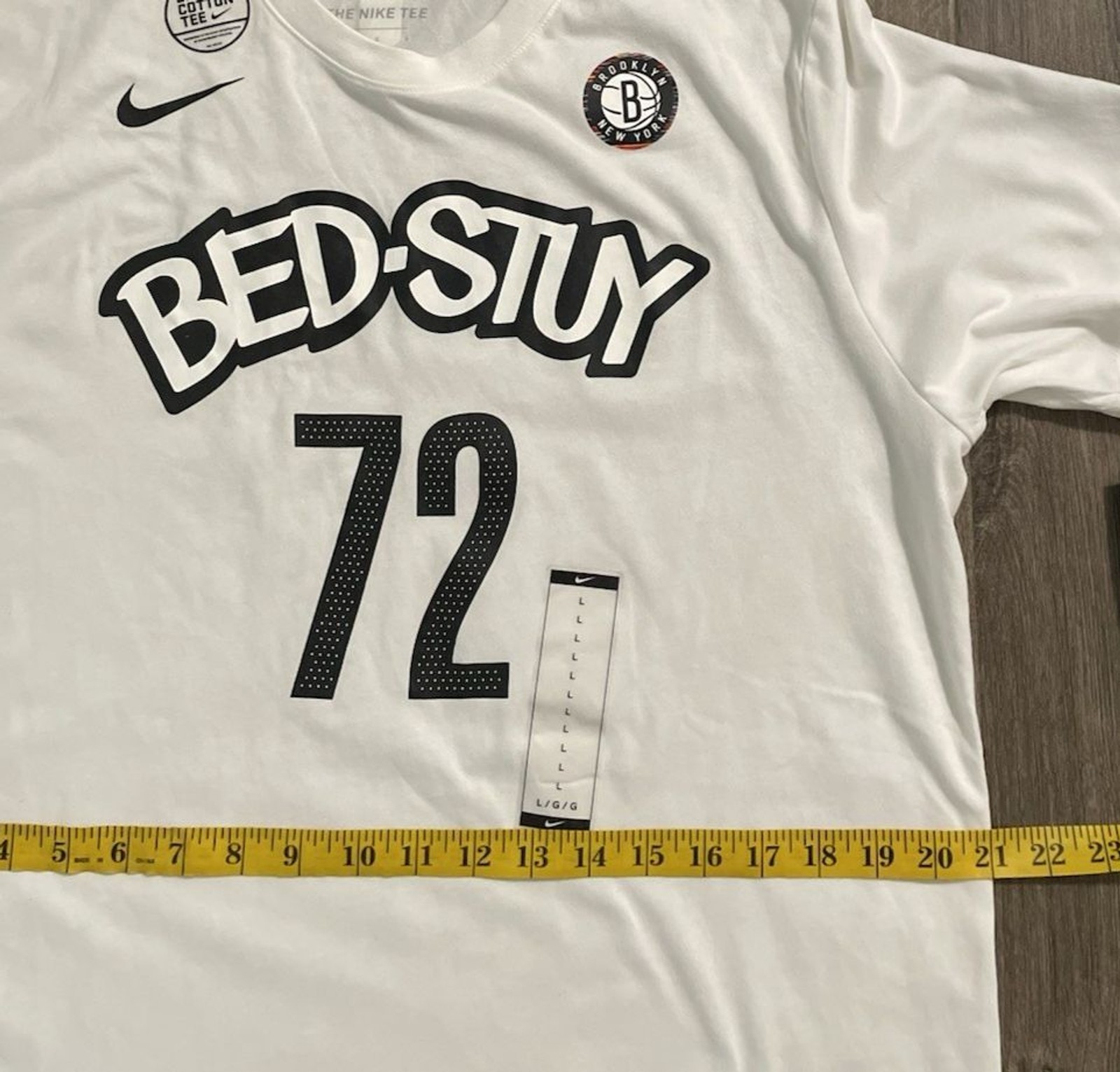 New Men Size Large Nike Brooklyn Bed Stuy Nets Notorious BIG Biggie Smalls Shirt gallery