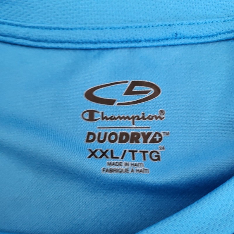 Champion DuoDry+ Blue Striped Performance T-Shirt XXL gallery