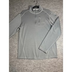 Eddie Bauer Sport 1/4 Zip Pullover Men’s Medium Gray Active Fit Performance 0469