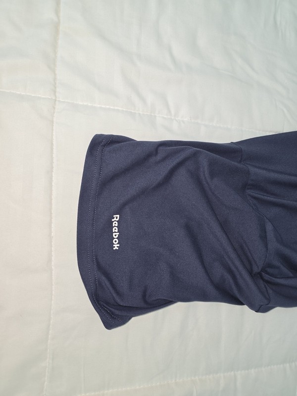 Reebok Men's Basic T-Shirt Navy Short Sleeve L Lightweight Polyester Gym gallery