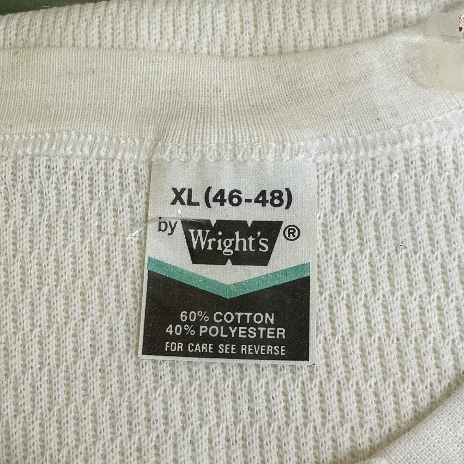 NEW Wright's Raschel Knit Thermal Men's Long Sleeve XL Shirt USA Made NOS NWT gallery