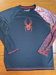 Spyder Active Lightweight L/S Crew Neck Shirt Black Adult Large See Measurements
