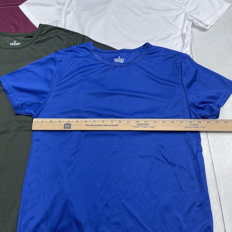 4 Pack Shirt Mens Small Multicolor Short Sleeve Mesh Performance Tee Athletic gallery
