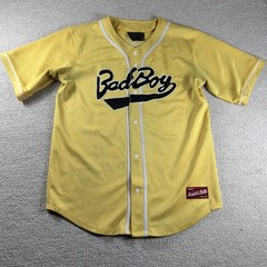 Bad Boy Notorious BIG Biggie #72 Jersey Yellow Black Y2K Men’s Size XL
