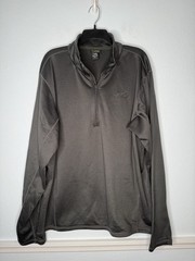 Arctic Cat Pullover Men 3XL Black 1/4 Zip Long Sleeve Arcticwear Shirt Flaw Read