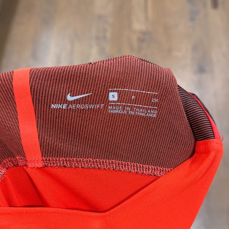 Nike Shirt Mens S Neon Red Aeroswift Dri Fit Striker Vented Performance Stretch gallery