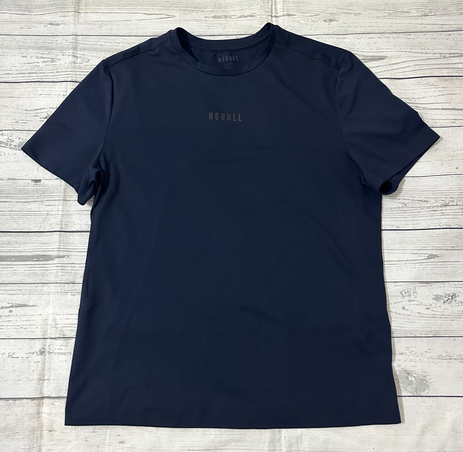 NOBULL T-Shirt Mens Performance Training Athletic Gym Workout Size L Navy Blue gallery
