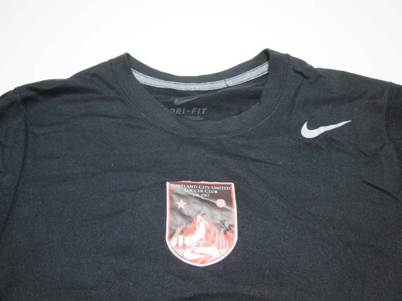 Nike Mens Size S T-Shirt Black Portland Soccer Club 0 Logo Print Dri-Fit Sport gallery