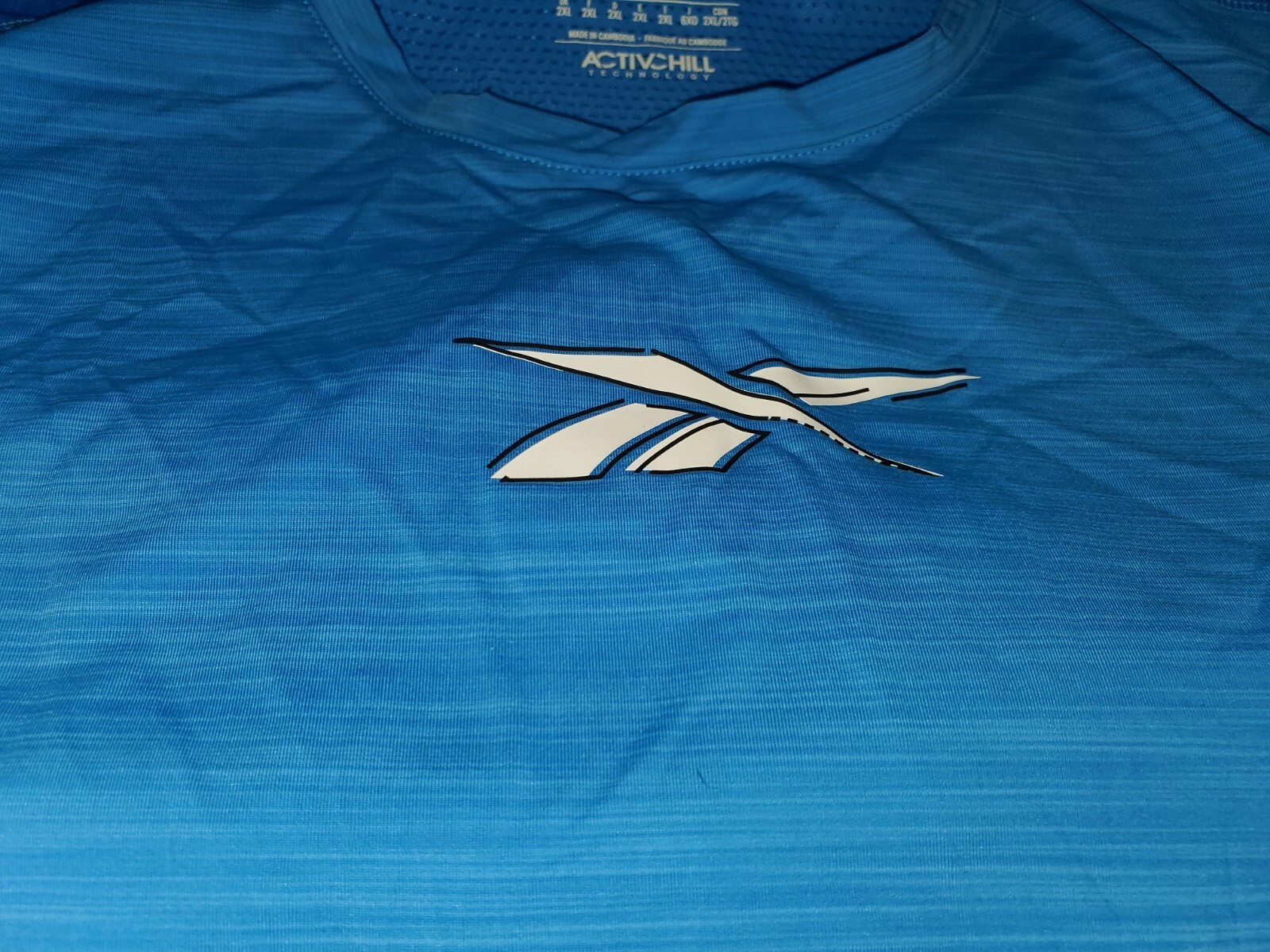 REEBOK TRAINING TANK SLEEVELESS SHIRT BLUE MENS 2XL 2X-LARGE ACTIVCHILL NEW gallery