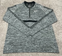 Nike Golf Seamless Cover-Up Pullover Shirt Men XL Gray Performance 1/4-Zip Tech