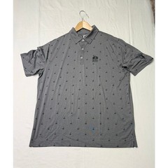 Fj footjoy Mens golf polo shirt Robert Trent golf trail All Over Print Size XL