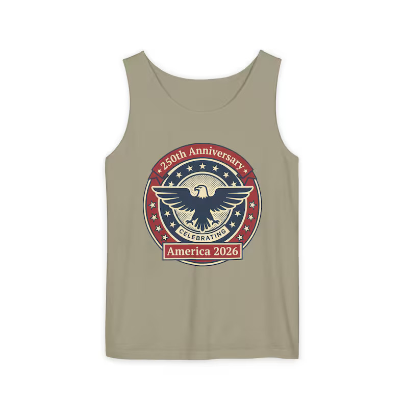 USA 250th Anniversary Eagle Emblem Patriotic Tank Top gallery