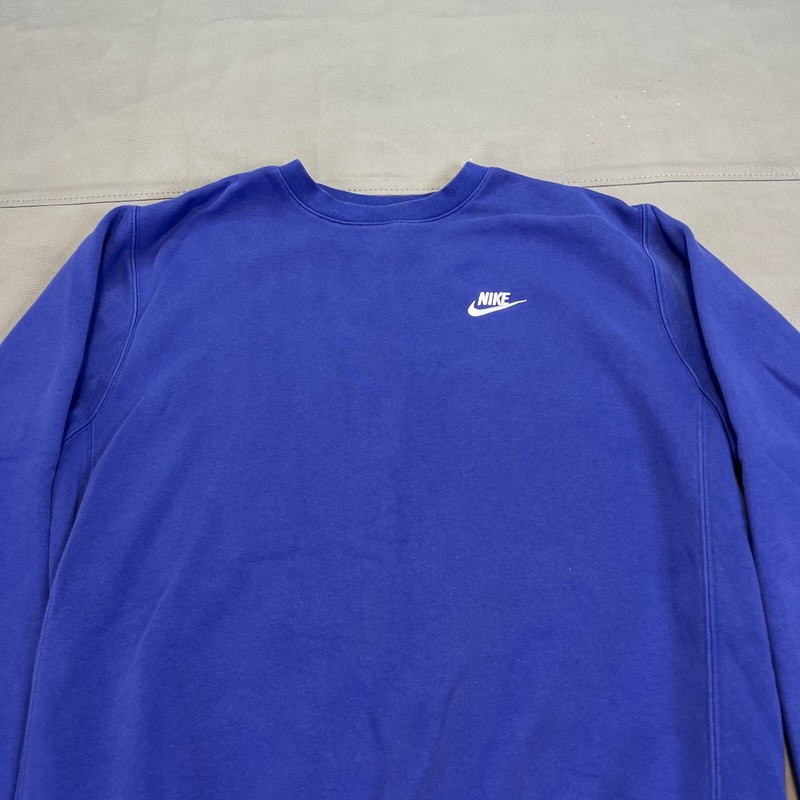 Nike Sweater Men Lavender Light Blue Pastel Check Swoosh Crew Pullover-S-7664 gallery